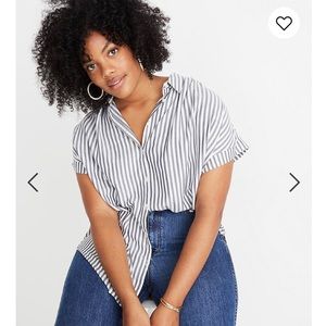 📚Madewell Central Drapey Shirt in Ballard Stripe
